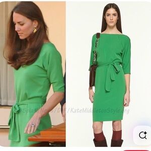 Diane Von Furstenberg Vibrant Green Midi Dress